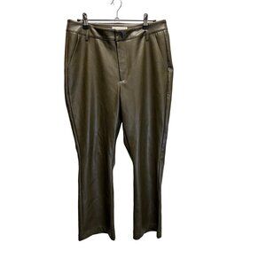 Avec Les Filles Faux Leather Pants  Deep Green Size Med
